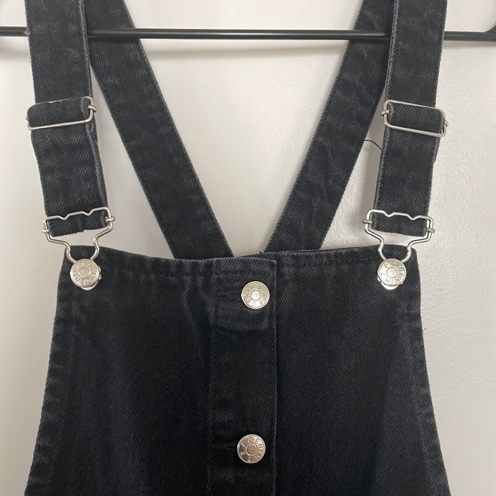Zara Black with Silver Grommets Overall Dress